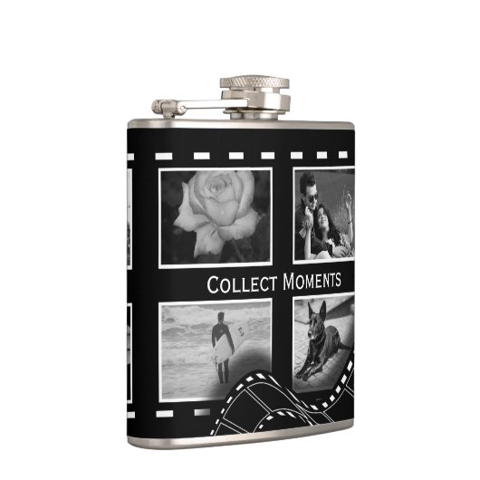 Flasques Black and White Film Reel Custom Photo (Droite)