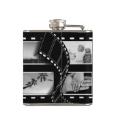 Flasques Black and White Film Reel Custom Photo (Dos)
