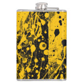 Flasques Black and Yellow Paint Splashes (Dos)