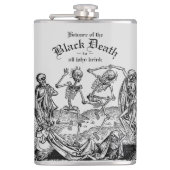Flasques Black Death Dancing Skeletons gothique Macabre (Devant)