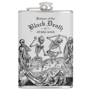 Flasques Black Death Dancing Skeletons gothique Macabre