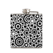 Flasques Black Dots & Circle Pattern + your text & backgr. (Dos)