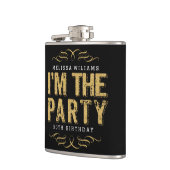 Flasques Black & Gold Parties scintillant Je suis le Parti (Gauche)