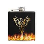 Flasques Black Gold Phoenix Flames 6 oz. (Devant)