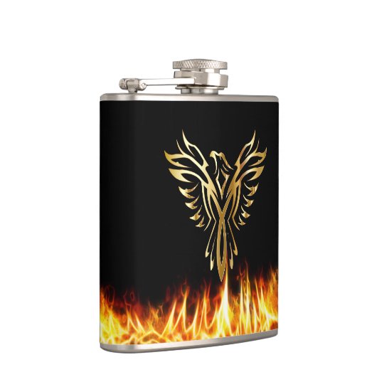 Flasques Black Gold Phoenix Flames 6 oz. (Droite)