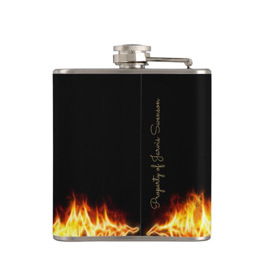 Flasques Black Gold Phoenix Flames 6 oz. (Dos)