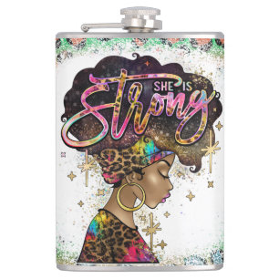 Flasques Black Queen Melanin Femme Peau Brown Sista Magie
