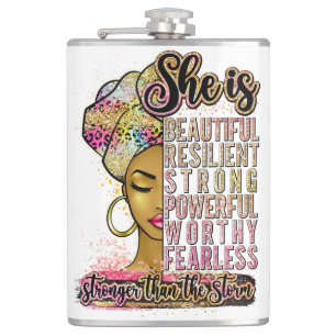 Flasques Black Queen Melanin Femme Peau Brown Sista Magie