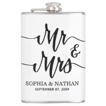 Black & White Minimalist Wedding Favor Modern Text
