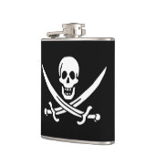 Flasques Blanc, Drapeau Pirate Calico Jack, Crâne & Cutlass (Gauche)