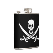 Flasques Blanc, Drapeau Pirate Calico Jack, Crâne & Cutlass (Droite)