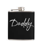 Flasques Blanc moderne sur le Black Daddy Script (Devant)
