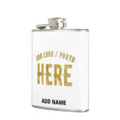 FLASQUES BLANC PERSONNALISABLE MODERNE ET DE STYLE, MARQUE  (Gauche)