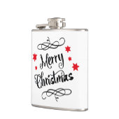 Flasques Blanc rouge de typographie de Joyeux Noël (Gauche)