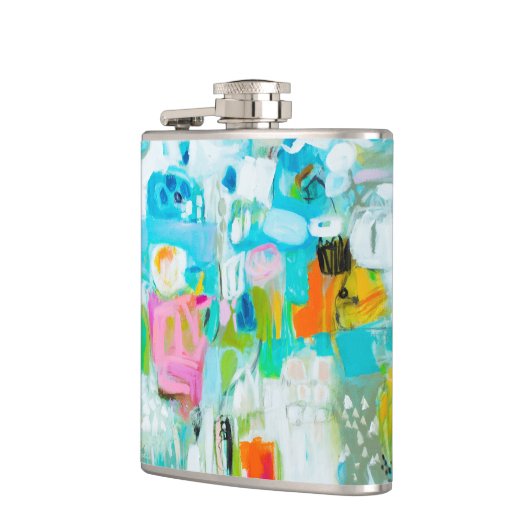 Flasques Bleu Abstrait (Gauche)