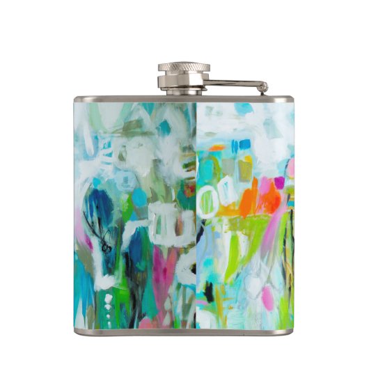 Flasques Bleu Abstrait (Dos)