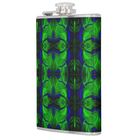 Flasques Bleu avec des traits 'flottants' entrelacés (Gauche)