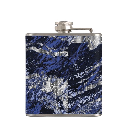 Flasques Bleu et argent de saphir (Dos)