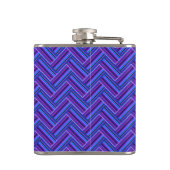 Flasques Bleu et violet rayures double tissage (Dos)