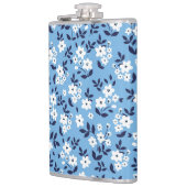 Flasques Bleu, Fleurs blanches : Vintage (Gauche)