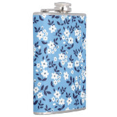 Flasques Bleu, Fleurs blanches : Vintage (Droite)