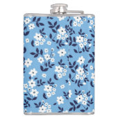 Flasques Bleu, Fleurs blanches : Vintage (Dos)