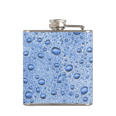 Flasques Bleu gouttelettes d'eau (Dos)