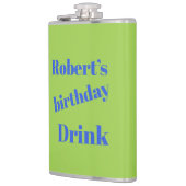 Flasques Bleu Gras Sur Lime Vert Anniversaire (Gauche)