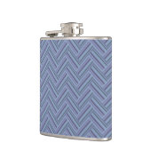 Flasques Bleu gris rayures motif double tissage (Gauche)