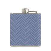 Flasques Bleu gris rayures motif double tissage (Dos)