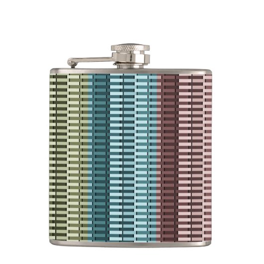 Flasques Bleu Jaune Vert Rouge Design Moderne Chic Motif (Devant)