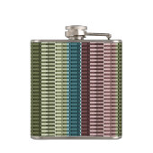Flasques Bleu Jaune Vert Rouge Design Moderne Chic Motif (Dos)