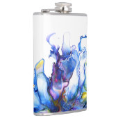 Flasques Bleu Marbre Agate Fluide Art (Droite)