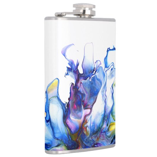 Flasques Bleu Marbre Agate Fluide Art (Droite)