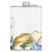 Flasques Bleu Marbre Agate Fluide Art (Dos)