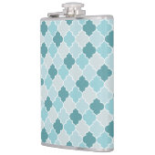 Flasques Bleu Marocain Trellis, Lattes, Quatrefoil (Gauche)