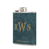 Flasques Bleu occidental rustique de cuir de Faux de (Gauche)