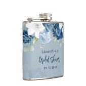 Flasques Bleu Poussiéreux Floral Mariage Personnalisé (Droite)