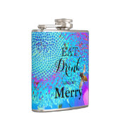 Flasques Bleu rose rétro tournesol funky photo (Droite)