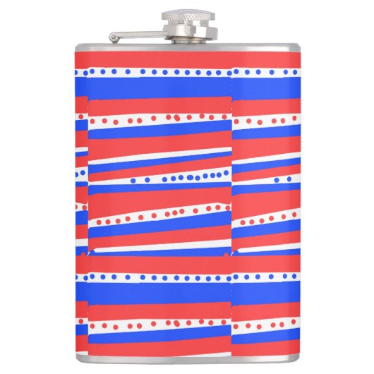 Flasques Bleu rouge Cercles Bleu (Devant)