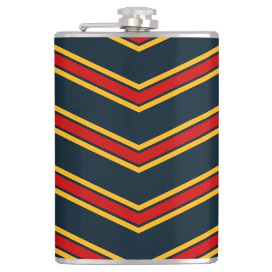 Flasques Bleu rouge Chevron Stripes Planche à découper (Devant)