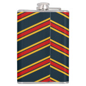 Flasques Bleu rouge Chevron Stripes Planche à découper (Dos)