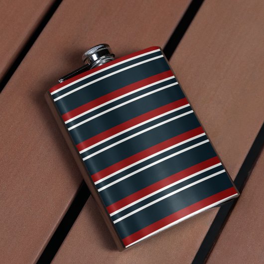 Flasques Bleu Rouge uniforme rayures