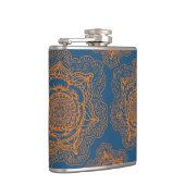 Flasques Bleu sur le mandala orange (Droite)