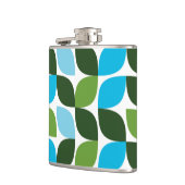 Flasques Bleu, vert, cool, tendance, nature moderne abstrai (Gauche)