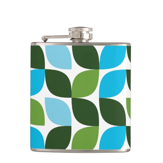 Flasques Bleu, vert, cool, tendance, nature moderne abstrai (Devant)