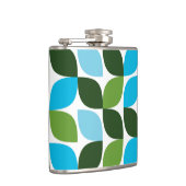 Flasques Bleu, vert, cool, tendance, nature moderne abstrai (Droite)