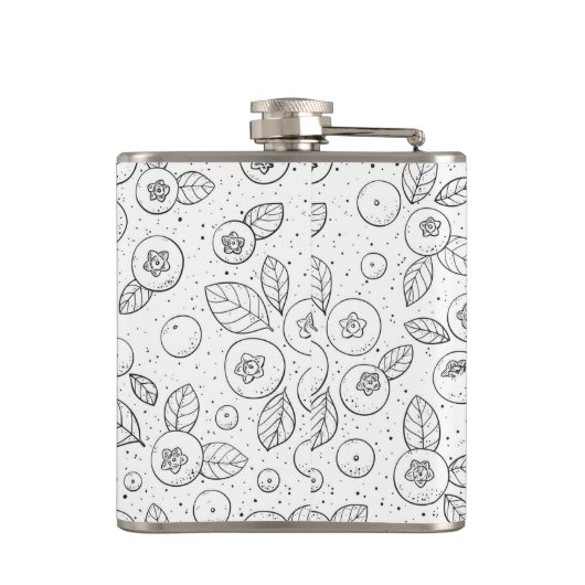 Flasques Bleuets en noir et blanc (Dos)