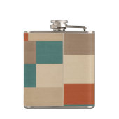 Flasques Blocs Géométriques Modernes Sarcelle & Beige (Dos)