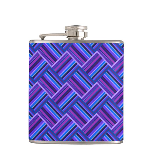 Flasques Blue and purple stripes weave (Devant)